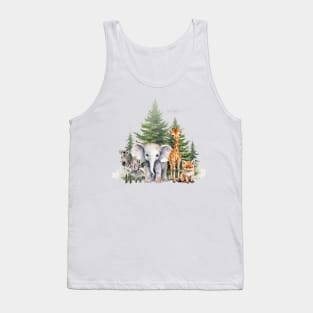 Woodland Baby Animals, Baby shower gift . Tank Top